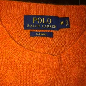 Polo cashmere cable knit crewneck sweater size med